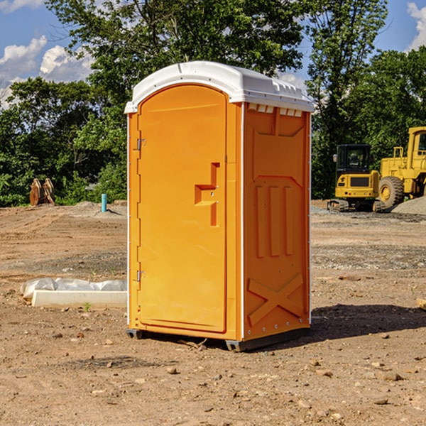 can i customize the exterior of the porta potties with my event logo or branding in Meacham OR